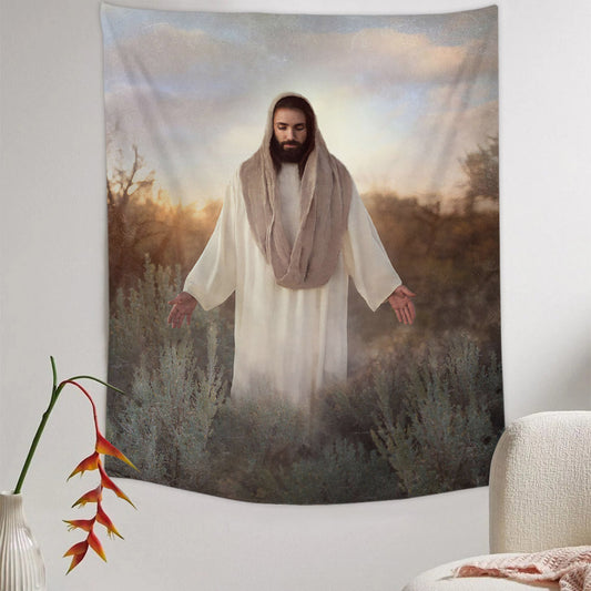 Refuge Tapestry - Jesus Picture - Religious Tapestry - Christian Tapestry Wall Hangings
