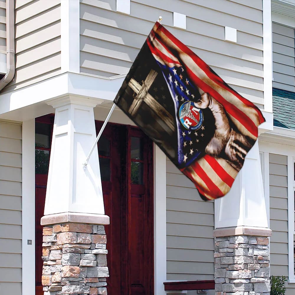 Registered Nurse Christian Cross America House Flags - Christian Garden Flags - Outdoor Christian Flag