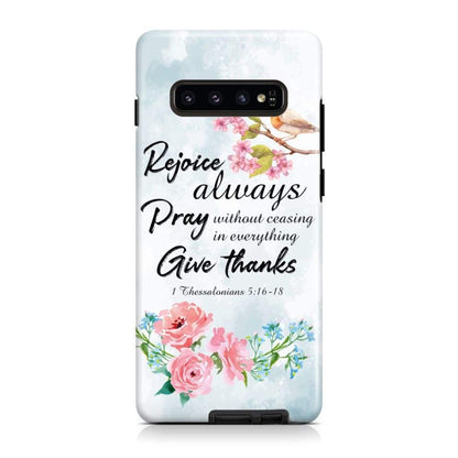 Rejoice Always Pray Without Ceasing Bible Verse Phone Case - Scripture Phone Cases - Iphone Cases Christian