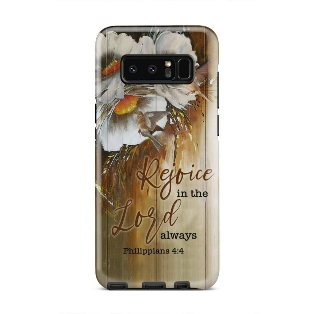 Rejoice In The Lord Always Philippians 44 Bible Verse Phone Case - Inspirational Bible Scripture iPhone Cases