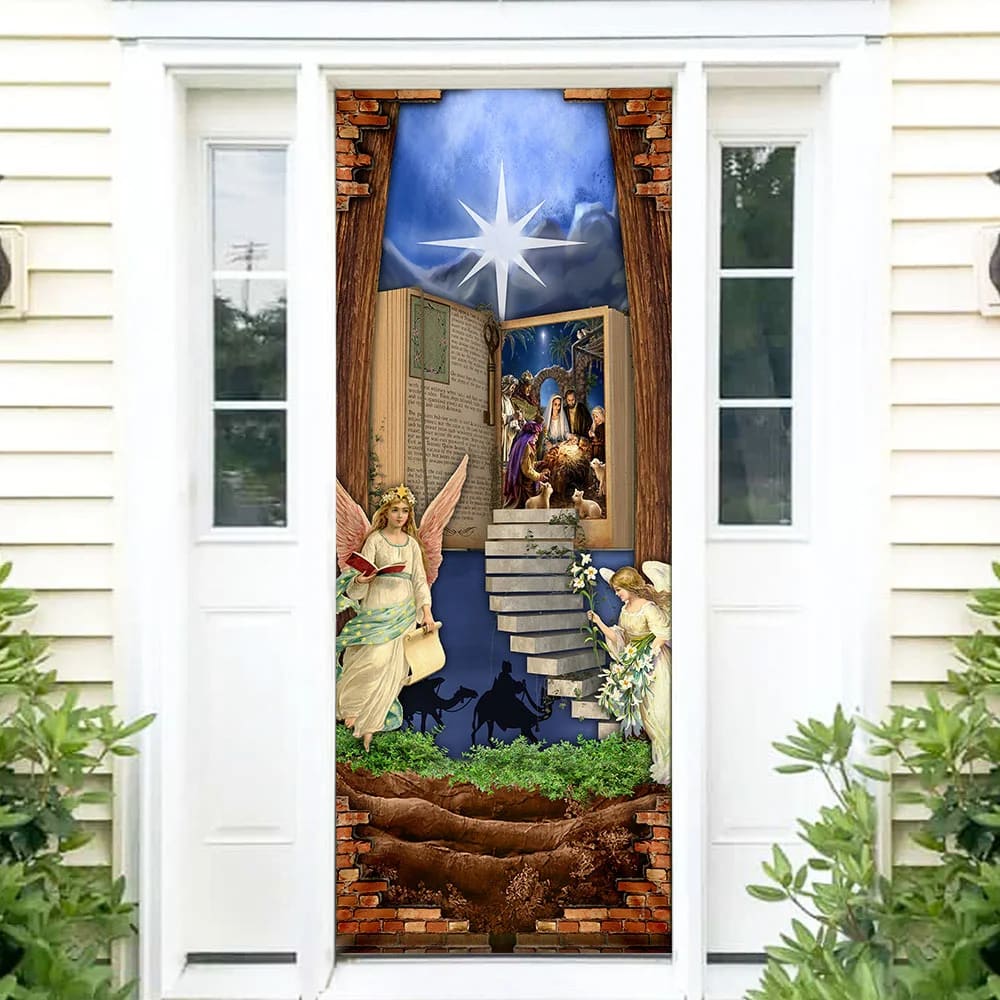 Religious Bible Door Stairs Door Cover - Religious Door Decorations - Christian Home Decor