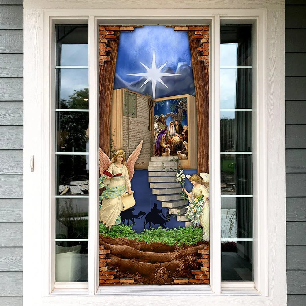 Religious Bible Door Stairs Door Cover - Religious Door Decorations - Christian Home Decor