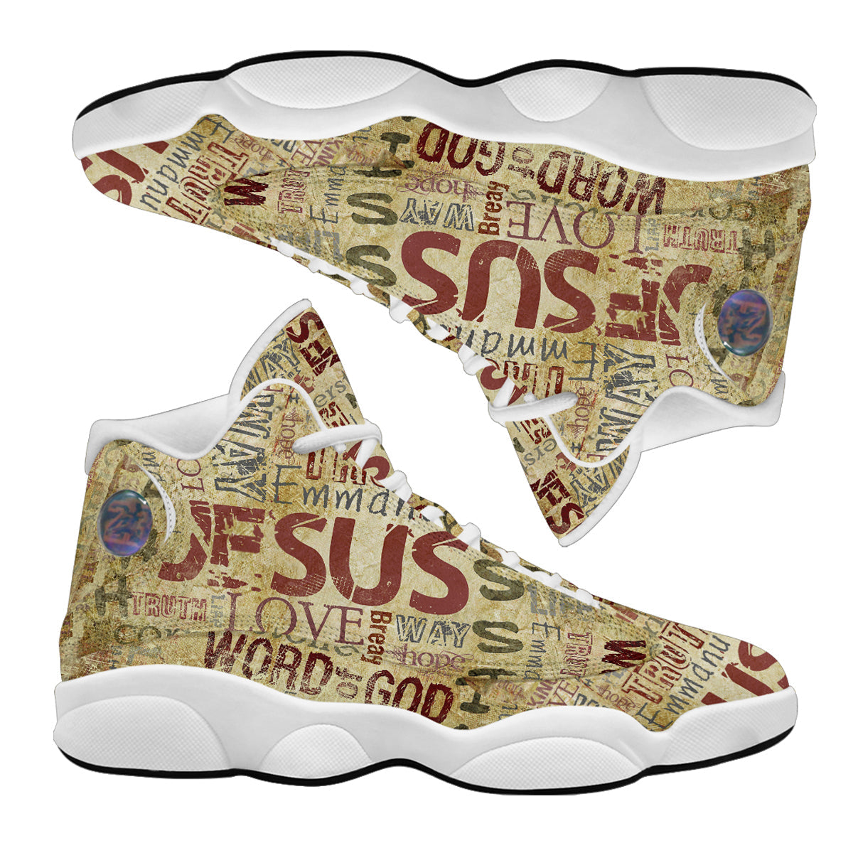 Religious God's Word Jesus Basketball Shoes For Men Women - Christian Shoes - Jesus Shoes - Unisex Basketball Shoes