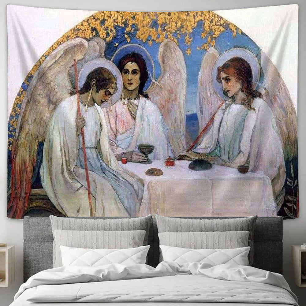 Religious Icon The Holy Trinity Tapestry - Christian Tapestry - Religious Tapestry