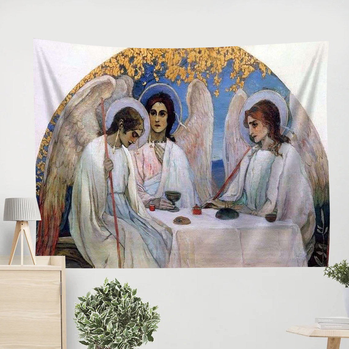 Religious Icon The Holy Trinity Tapestry - Christian Tapestry - Religious Tapestry