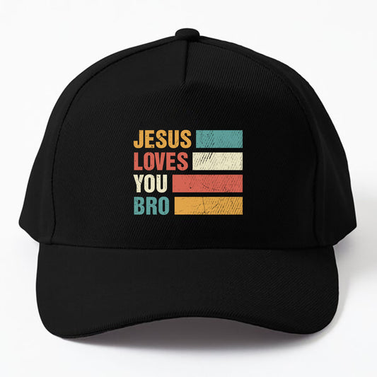 Religious Jesus Loves You Bro Christian Vintage Church Cap