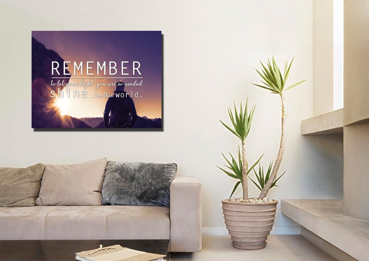 Remember To Let Your Light Shine Canvas Wall Art Print - Christian Canvas Wall Art