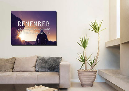 Remember To Let Your Light Shine Canvas Wall Art Print - Christian Canvas Wall Art