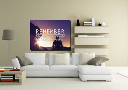 Remember To Let Your Light Shine Canvas Wall Art Print - Christian Canvas Wall Art