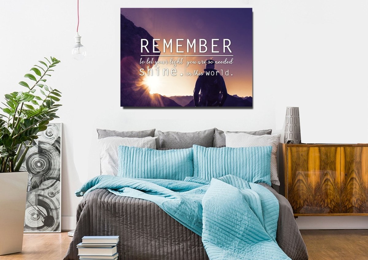 Remember To Let Your Light Shine Canvas Wall Art Print - Christian Canvas Wall Art