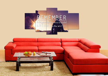 Remember To Let Your Light Shine Canvas Wall Art Print - Christian Canvas Wall Art
