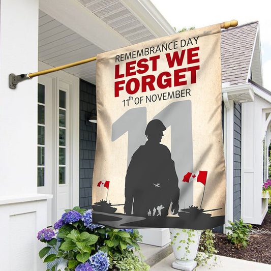 Remembrance Day Canada Lest We Forget 11th of November Flag - Outdoor House Flags - Decorative Flags