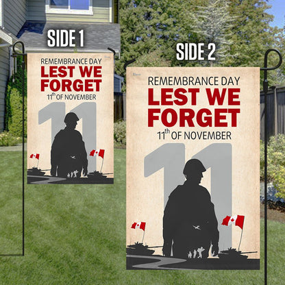 Remembrance Day Canada Lest We Forget 11th of November Flag - Outdoor House Flags - Decorative Flags