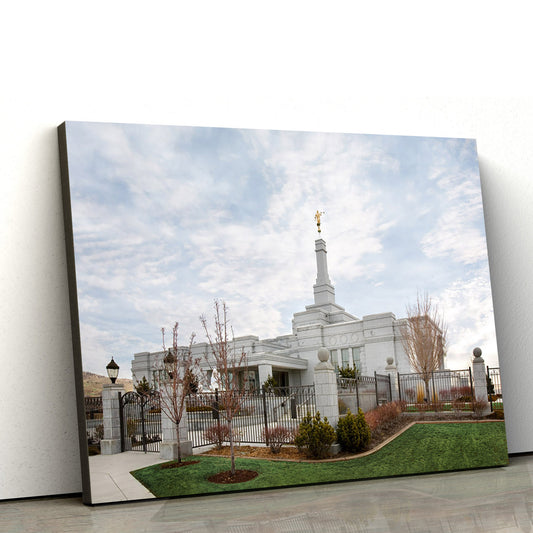 Reno Temple Front Gate Canvas Wall Art - Jesus Christ Picture - Canvas Christian Wall Art