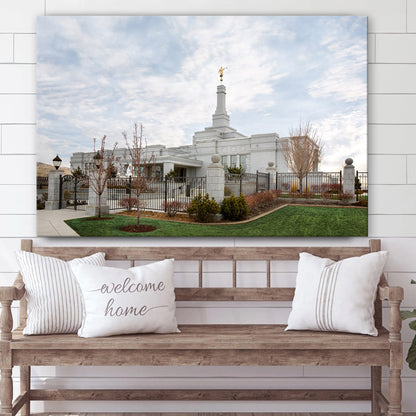 Reno Temple Front Gate Canvas Wall Art - Jesus Christ Picture - Canvas Christian Wall Art