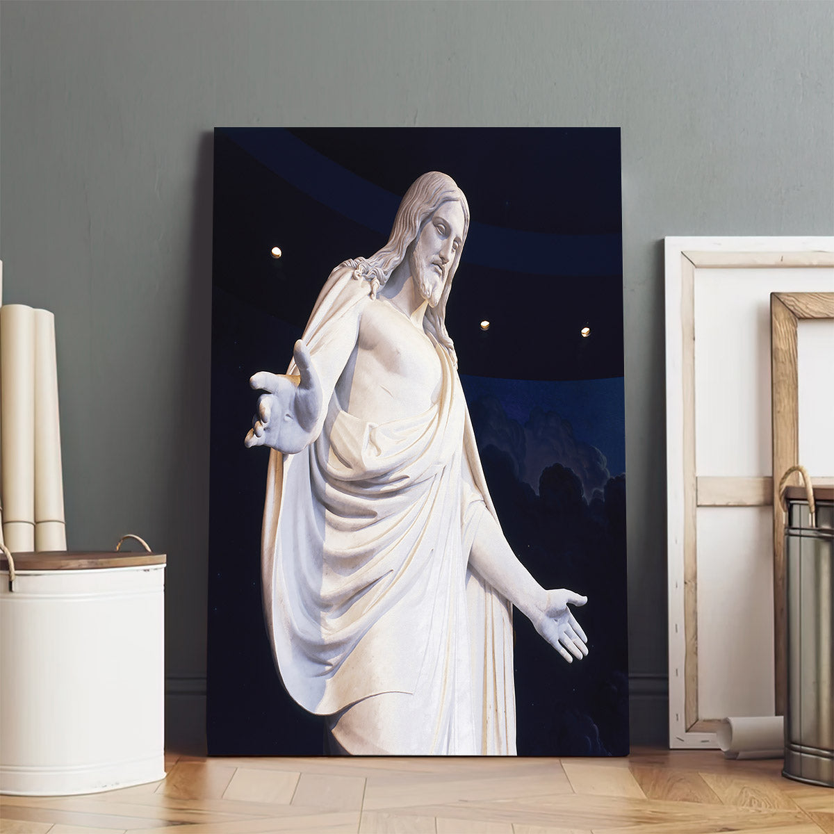 Replica Of Bertel Thorvaldsen’s Christus Canvas Pictures - Religious Canvas Wall Art - Scriptures Wall Decor