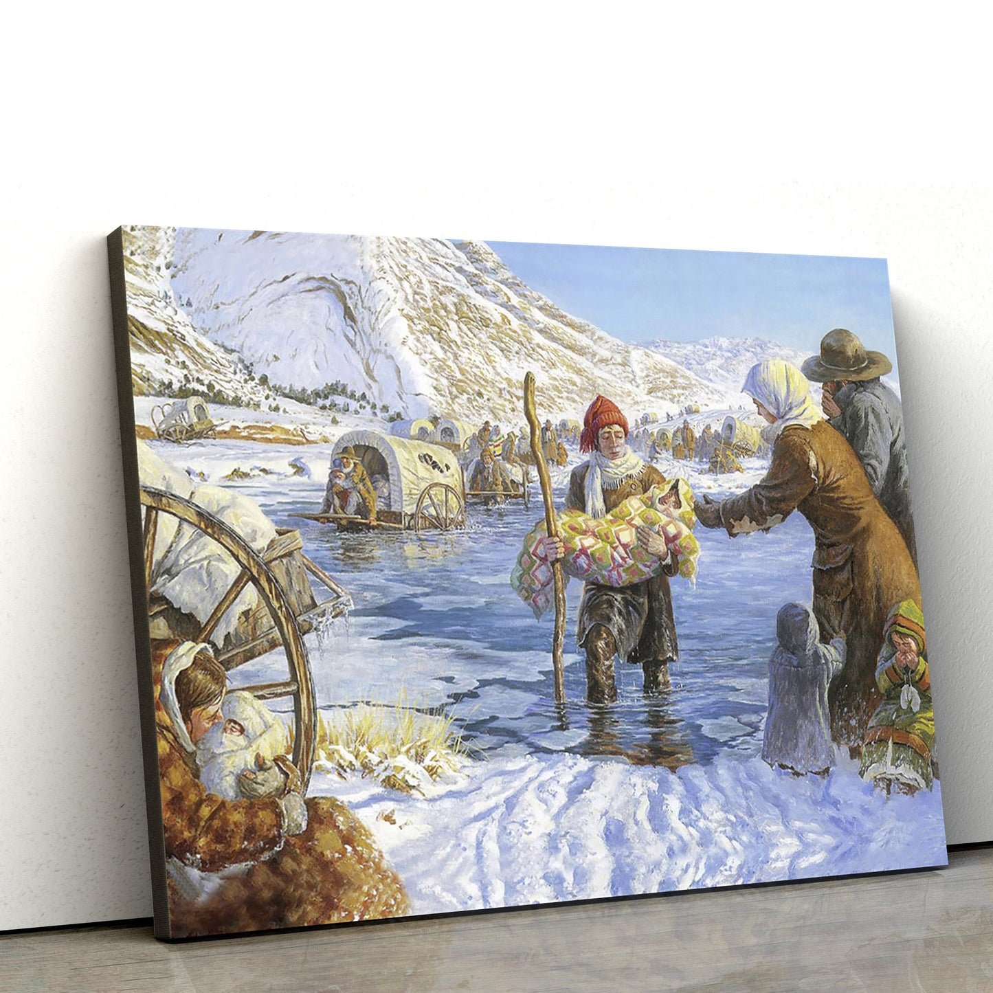 Rescue At The Sweetwater Canvas Wall Art - Christian Wall Decor