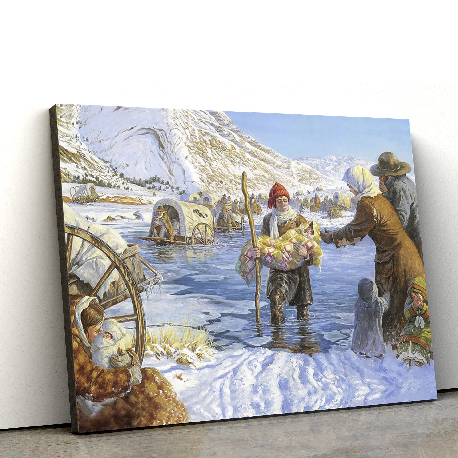 Rescue At The Sweetwater Canvas Wall Art - Christian Wall Decor