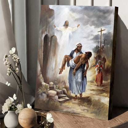 Resurrected Jesus Canvas Picture - Jesus Christ Canvas Art - Christian Wall Canvas