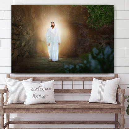 Resurrected Jesus Christ Comes Canvas Art - Jesus Christ Pictures - Jesus Wall Art - Christian Wall Decor