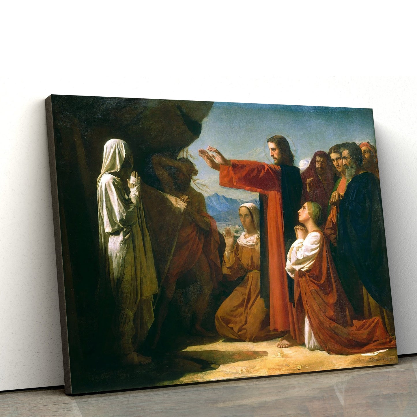 Resurrection Of Lazarus - Jesus Canvas Wall Art - Christian Wall Art