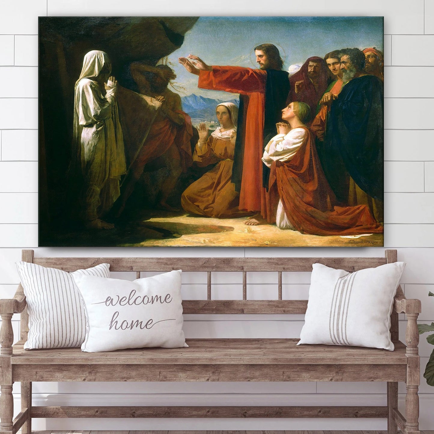 Resurrection Of Lazarus - Jesus Canvas Wall Art - Christian Wall Art