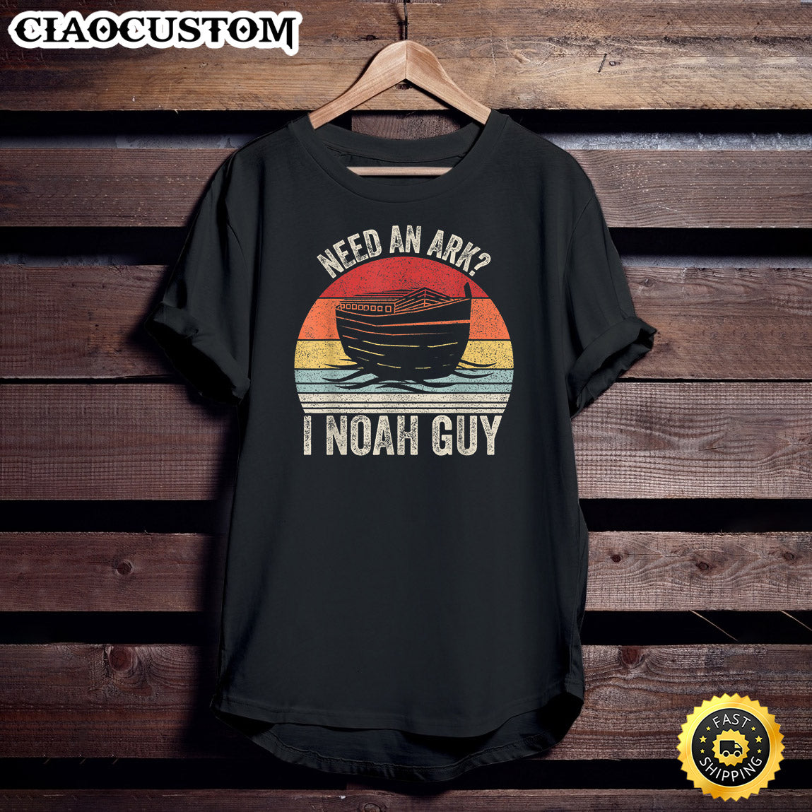 Retro Need An Ark I Noah Guy Shirt Gifts Pun Funny T-Shirt - Christian Shirt