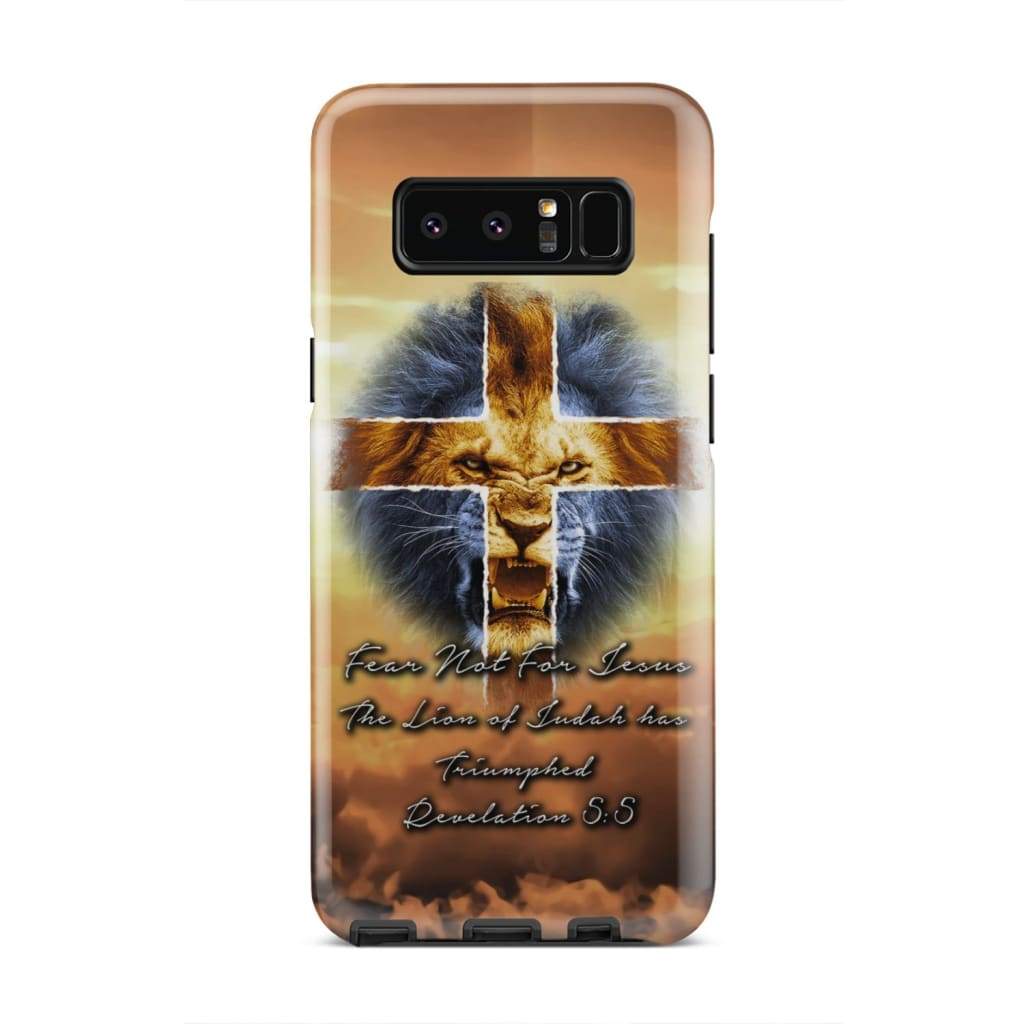 Revelation 55 Fear Not For Jesus The Lion Of Judah Has Triumphed Phone Case - Inspirational Bible Scripture iPhone Cases
