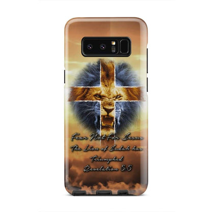 Revelation 55 Fear Not For Jesus The Lion Of Judah Has Triumphed Phone Case - Inspirational Bible Scripture iPhone Cases