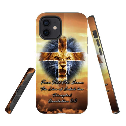 Revelation 55 Fear Not For Jesus The Lion Of Judah Has Triumphed Phone Case - Scripture Phone Cases - Iphone Cases Christian
