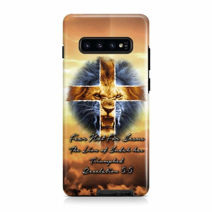 Revelation 55 Fear Not For Jesus The Lion Of Judah Has Triumphed Phone Case - Scripture Phone Cases - Iphone Cases Christian