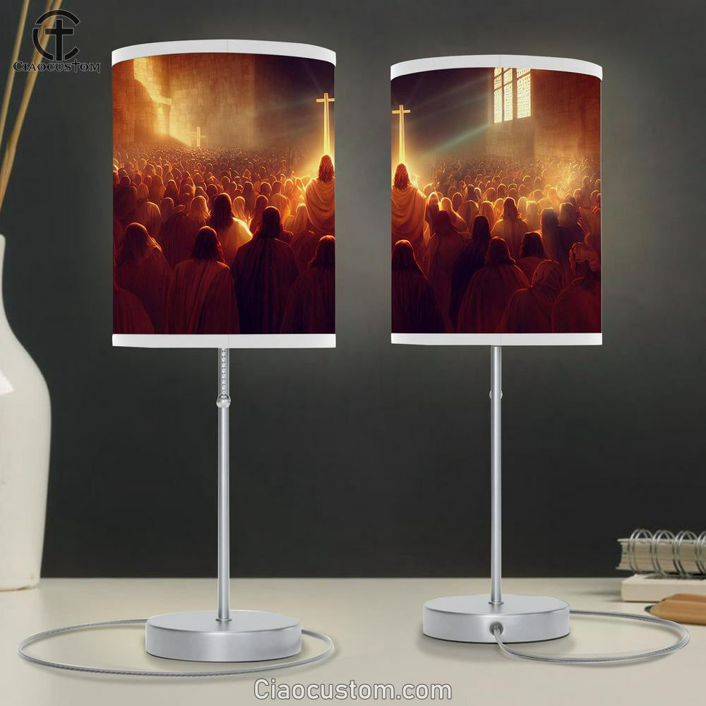 Revelation Jesus Christ Table Lamp Pictures - Faith Art - Christian Table Lamp For Bedroom Decor