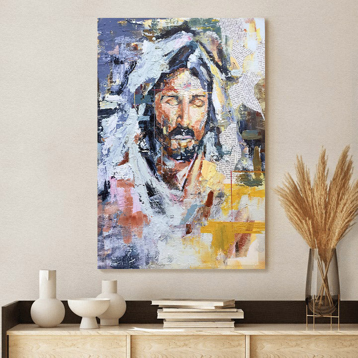 Reverently Quietly Canvas Wall Art - Jesus Picture - Jesus Portrait Canvas