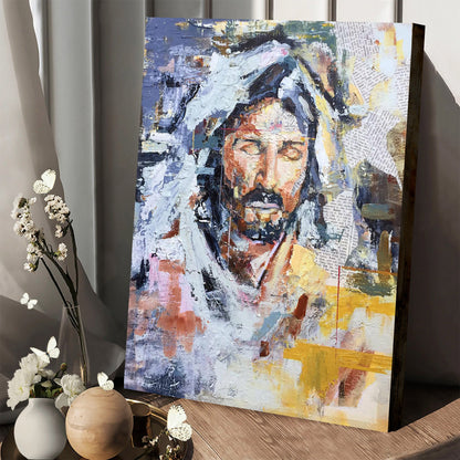 Reverently Quietly Canvas Wall Art - Jesus Picture - Jesus Portrait Canvas