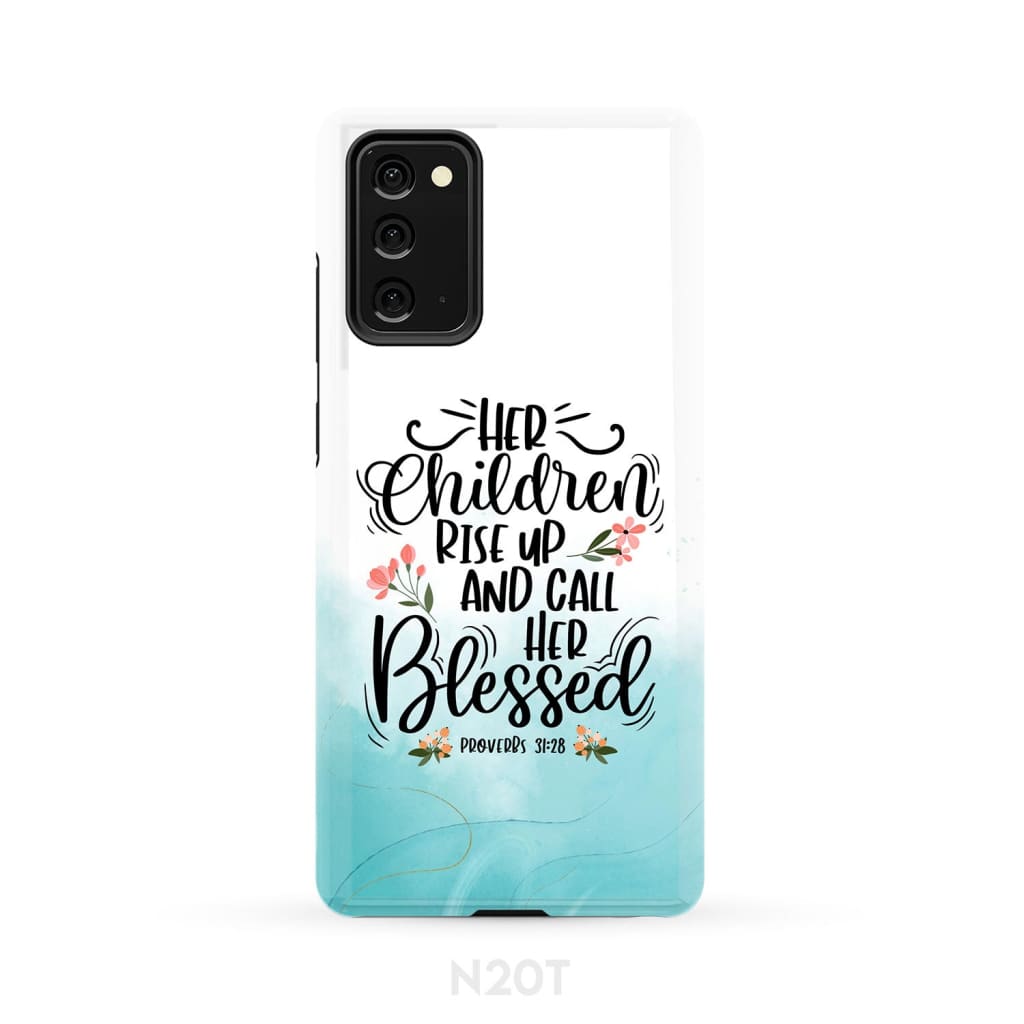 Rise Up And Call Her Blessed Proverbs 3128 Phone Case - Inspirational Bible Scripture iPhone Cases