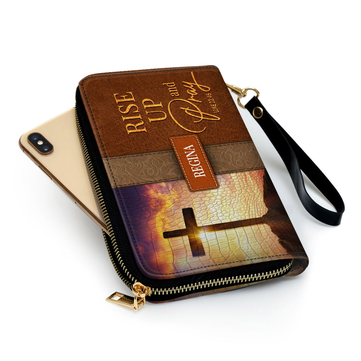 Rise Up And Pray Clutch Purse For Women - Personalized Name - Christian Gifts For Women