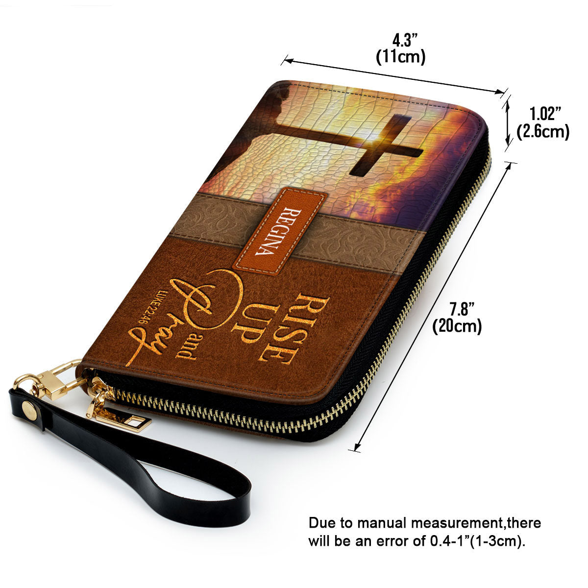 Rise Up And Pray Clutch Purse For Women - Personalized Name - Christian Gifts For Women