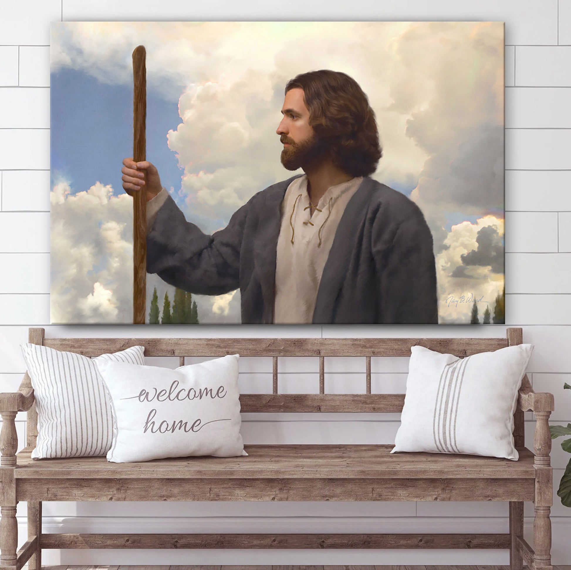 Rock Of Our Salvation Canvas Picture - Jesus Canvas Wall Art - Christian Wall Art