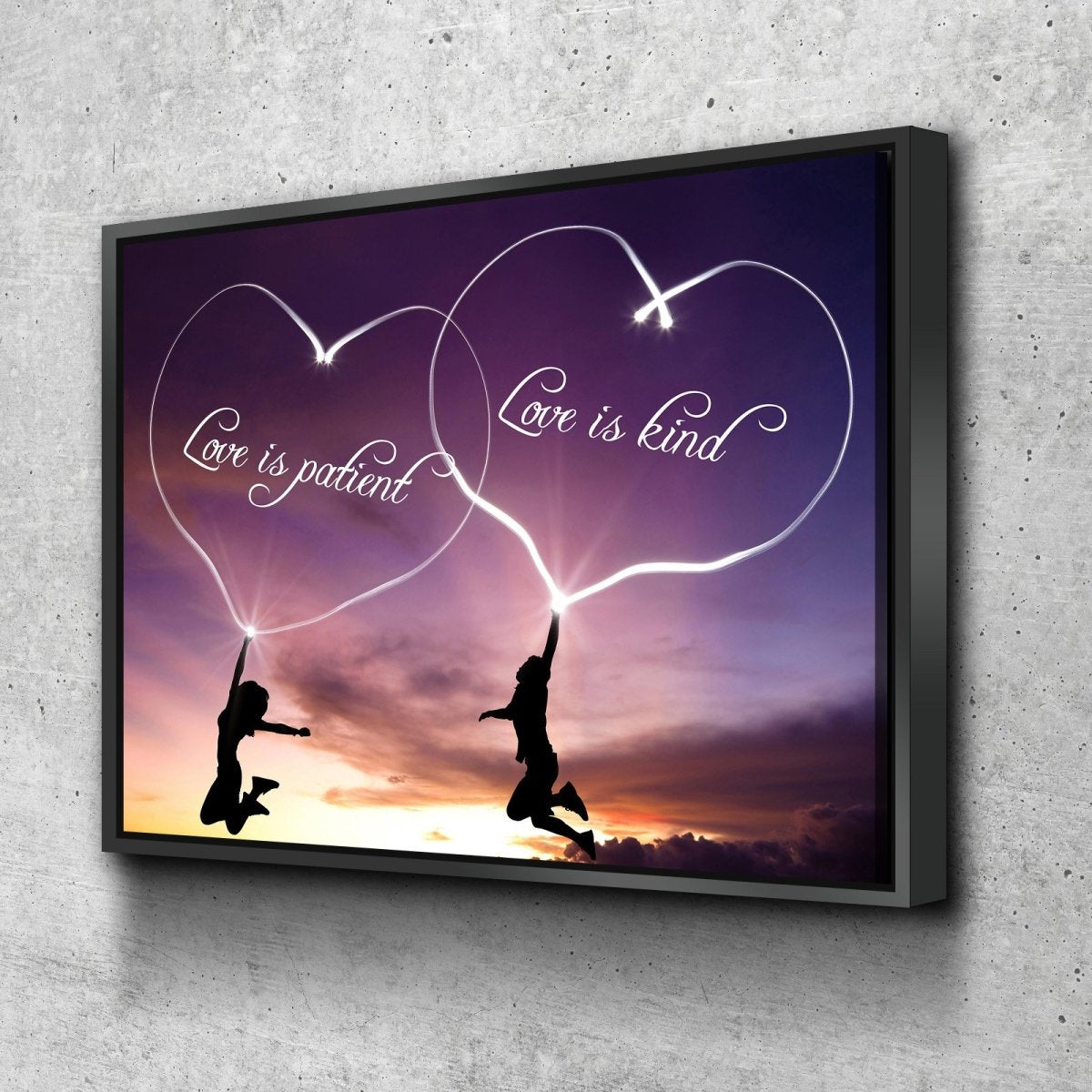 Romance Love Is Patient, Love Is Kind Wall Art - Christian Canvas Wall Art