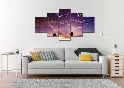 Romance Love Is Patient, Love Is Kind Wall Art - Christian Canvas Wall Art