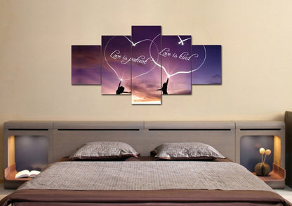 Romance Love Is Patient, Love Is Kind Wall Art - Christian Canvas Wall Art