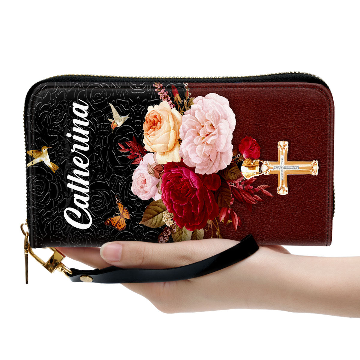 Romans 116 Gift Scriptures For Religious Women For I Am Not Ashamed Of The Gospel Clutch Purse For Women - Personalized Name