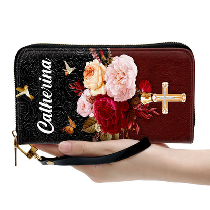 Romans 116 Gift Scriptures For Religious Women For I Am Not Ashamed Of The Gospel Clutch Purse For Women - Personalized Name
