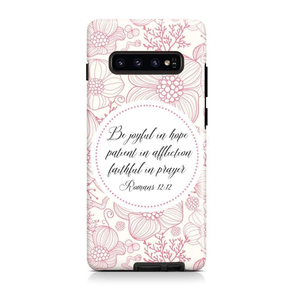Romans 1212 Be Joyful In Hope Bible Verse Phone Case - Scripture Phone Cases - Iphone Cases Christian