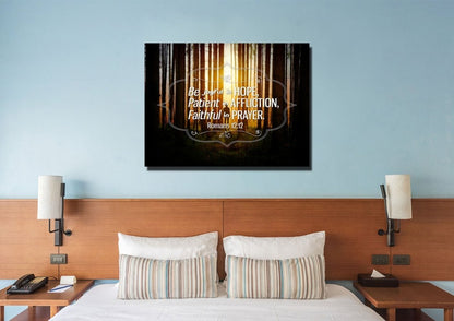 Romans 1212 Be Joyful In Hope Canvas Wall Art Print - Christian Canvas Wall Art