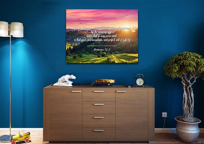 Romans 122 #3 Kjv Do Not Conform To The World Bible Verse Wall Art Canvas - Christian Canvas Wall Art