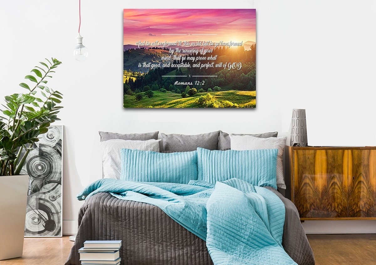 Romans 122 #3 Kjv Do Not Conform To The World Bible Verse Wall Art Canvas - Christian Canvas Wall Art