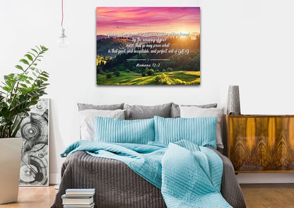 Romans 122 #3 Kjv Do Not Conform To The World Bible Verse Wall Art Canvas - Christian Canvas Wall Art