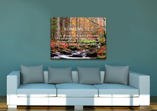 Romans 122 #7 Niv Do Not Conform To The Pattern Bible Verse Wall Art Canvas - Christian Canvas Wall Art
