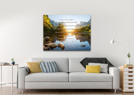 Romans 122 #8 Niv Do Not Conform To The Pattern Bible Verse Wall Art Canvas - Christian Canvas Wall Art